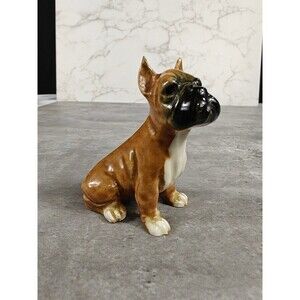 Vintage Jane Callender Dog Boxer Figurine Collectible 3"